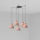 Faro Venice 200 fekete-pink függesztett lámpa (FAR-64255-126-5L) E27 5 izzós IP20