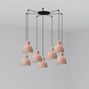 Faro Venice 200 fekete-pink függesztett lámpa (FAR-64255-126-7L) E27 7 izzós IP20 Faro Venice 200 fekete-pink függesztett lámpa (FAR-64255-126-7L) E27 7 izzós IP20