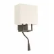 Faro Vesper barna-bézs olvasólámpás fali lámpa (FAR-29983) E14 2 izzós IP20