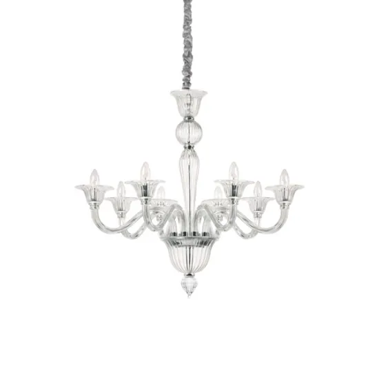 Ideal Lux Brigitta átlászó csillár (IDE-199382) E14 8 égős IP20