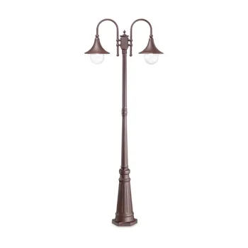Ideal Lux Cima kávé-átlátszó kültéri állólámpa (IDE-246840) E27  2 izzós IP43