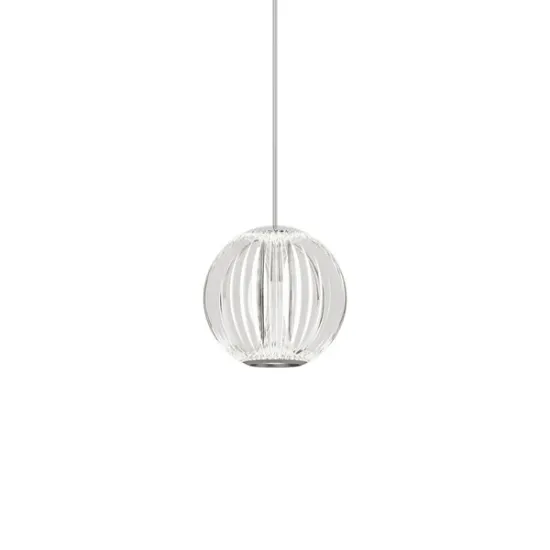 Ideal Lux Diamond króm-átlátszó LED függesztett lámpa (IDE-343457) LED 1 izzós IP20