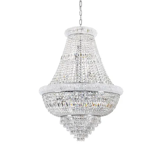 Ideal Lux Dubai króm-átlátszó kristály függesztett lámpa (IDE-243597) E14 24 égős IP20