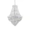 Ideal Lux Dubai króm-átlátszó kristály függesztett lámpa (IDE-243597) E14 24 égős IP20
