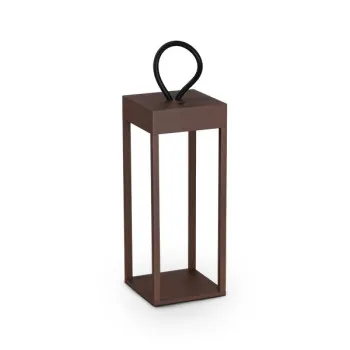 Ideal Lux Enya barna-átlátszó LED kültéri asztali lámpa (IDE-323244) LED 1 izzós IP54