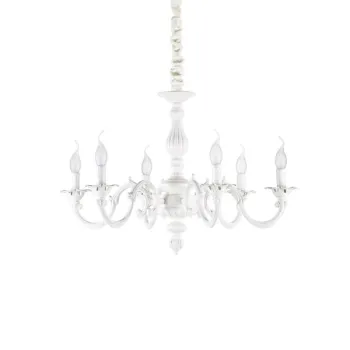 Ideal Lux Justine fehér csillár (IDE-197500) E14 6 égős IP20