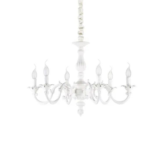 Ideal Lux Justine fehér csillár (IDE-197500) E14 6 égős IP20