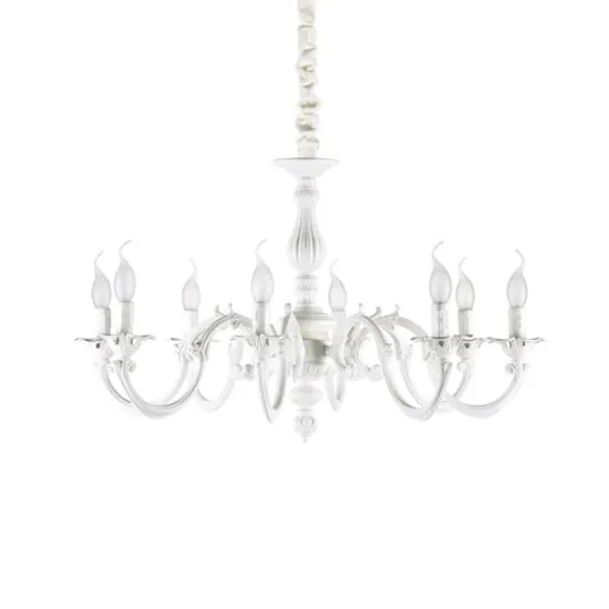 Ideal Lux Justine fehér csillár (IDE-197524) E14 8 égős IP20