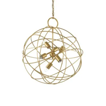 Ideal Lux Konse arany függesztett lámpa (IDE-156026) E27 6 izzós IP20