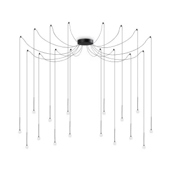 Ideal Lux Lucciola fekete LED függesztett lámpa (IDE-284002) LED 16 izzós IP20