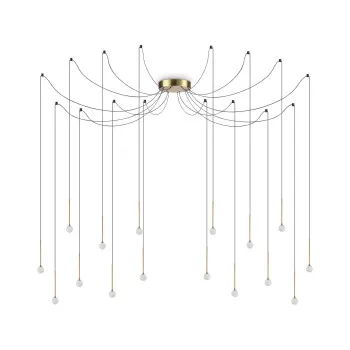 Ideal Lux Lucciola sárgaréz LED függesztett lámpa (IDE-284019) LED 16 izzós IP20