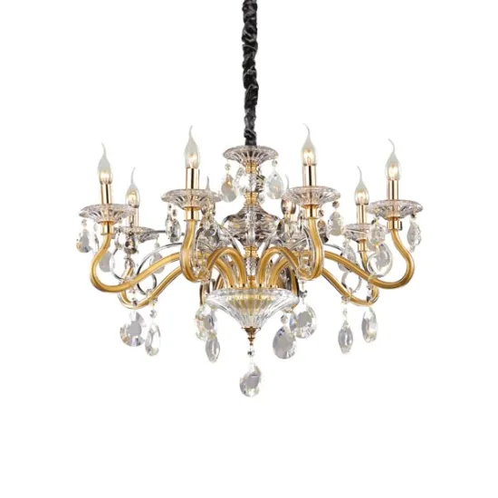 Ideal Lux Negresco arany-átlátszó csillár (IDE-087764) E14 8 égős IP20