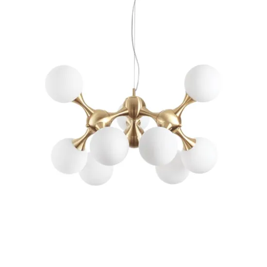 Ideal Lux Nodi fehér-arany függesztett lámpa (IDE-241036) E14 9 égős IP20