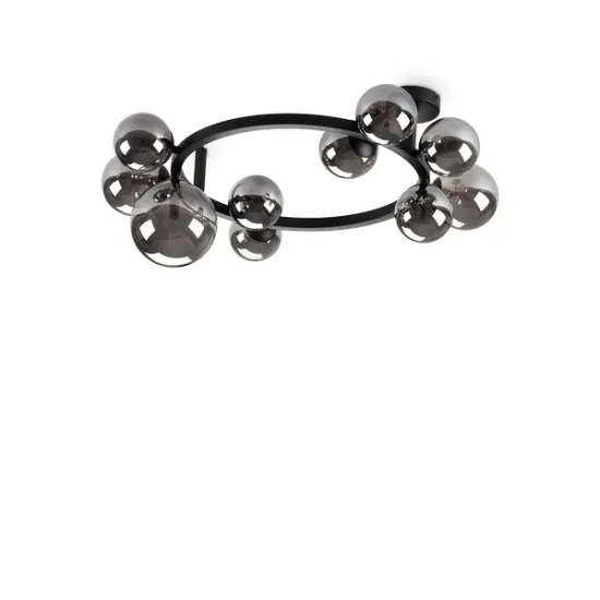 Ideal Lux Perlage fekete-átlátszó mennyezeti lámpa (IDE-309286) G9 10 izzós IP20 Ideal Lux Perlage fekete-átlátszó mennyezeti lámpa (IDE-309286) G9 10 izzós IP20