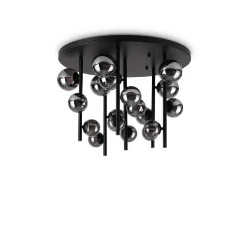 Ideal Lux Perlage fekete-átlátszó mennyezeti lámpa (IDE-328386) G9 18 izzós IP20