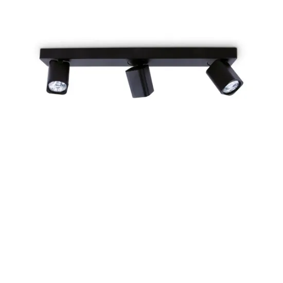 Ideal Lux Rudy fekete mennyezeti spotlámpa (IDE-321516) GU10 3 izzós IP20