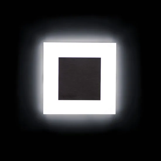 Kanlux Apus fekete LED lépcsővilágító lámpa (KAN-26539) LED 1 izzós IP20
