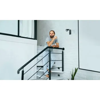 Kanlux Erinus L fekete LED lépcsővilágító lámpa (KAN-33332) LED 1 izzós IP20