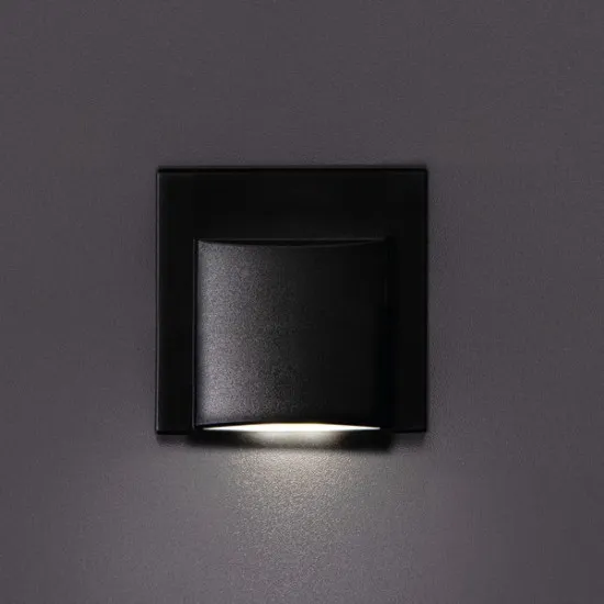 Kanlux Erinus L fekete LED lépcsővilágító lámpa (KAN-33333) LED 1 izzós IP20