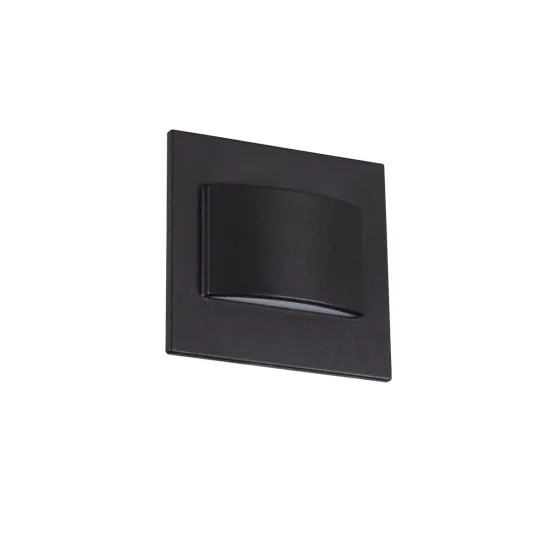 Kanlux Erinus LL fekete LED lépcsővilágító lámpa (KAN-33336) LED 1 izzós IP20