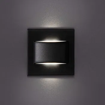 Kanlux Erinus LL fekete LED lépcsővilágító lámpa (KAN-33337) LED 1 izzós IP20