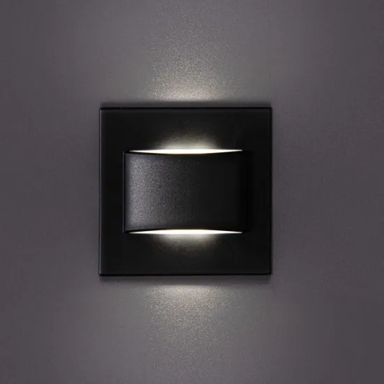 Kanlux Erinus LL fekete LED lépcsővilágító lámpa (KAN-33337) LED 1 izzós IP20