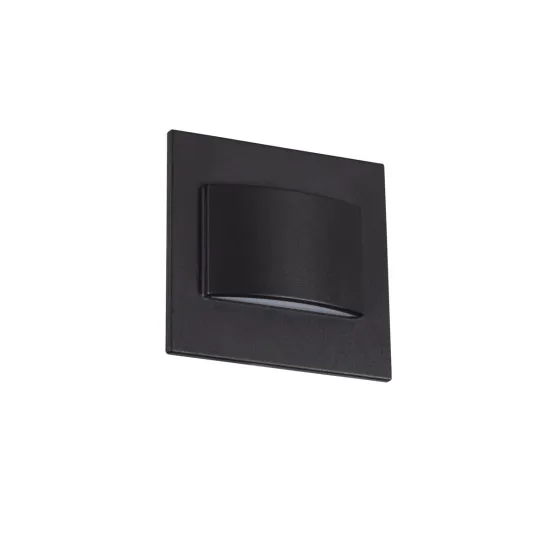 Kanlux Erinus LL fekete LED lépcsővilágító lámpa (KAN-33337) LED 1 izzós IP20