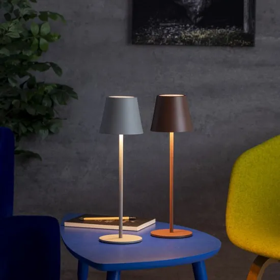 Kanlux Inita szürke vezeték nélküli LED asztali lámpa (KAN-36326) LED 1 izzós IP54