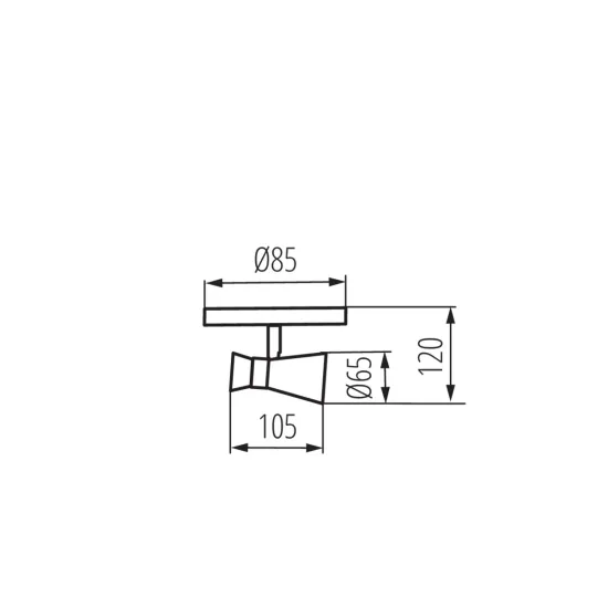 Kanlux Mileno ezüst-réz fali/mennyezeti spotlámpa (KAN-29111) GU10 1 izzós IP20