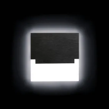 Kanlux Sabik fekete LED lépcsővilágító lámpa (KAN-29854) LED 1 izzós IP20