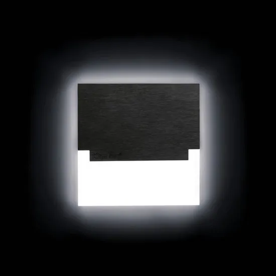 Kanlux Sabik fekete LED lépcsővilágító lámpa (KAN-29855) LED 1 izzós IP20