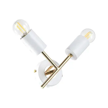 Klausen Aglet AP2 fehér-arany fali lámpa (KL101037) E27 2 izzós IP20