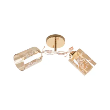 Klausen Alka 2 arany-borostyán mennyezeti lámpa (LY-3359) E27 2 izzós IP20