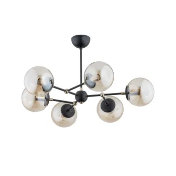 Klausen Arms 6 fekete csillár (KL106011) E14 6 izzós IP20