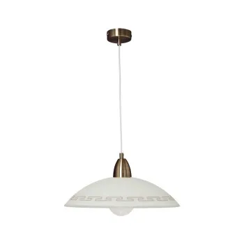 Klausen Athena D400/S fehér-barna függesztett lámpa (KL4354) E27 1 izzós IP20