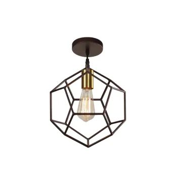 Klausen Atom PL1 fekete mennyezeti lámpa (KL6335) E27 1 izzós IP20