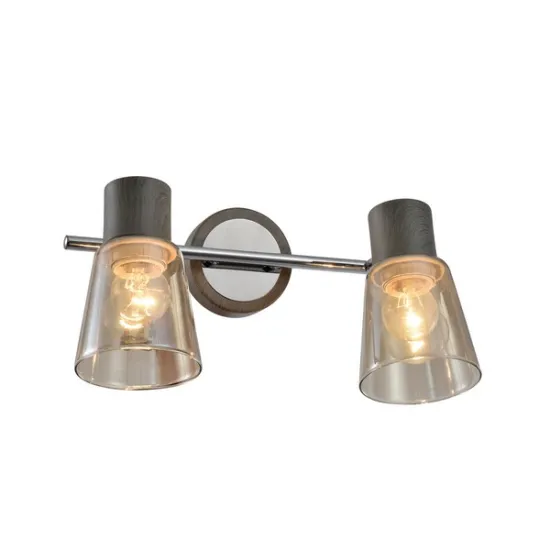 Klausen Berg 2 króm-szürke falikar (LY-3500) E27 2 izzós IP20