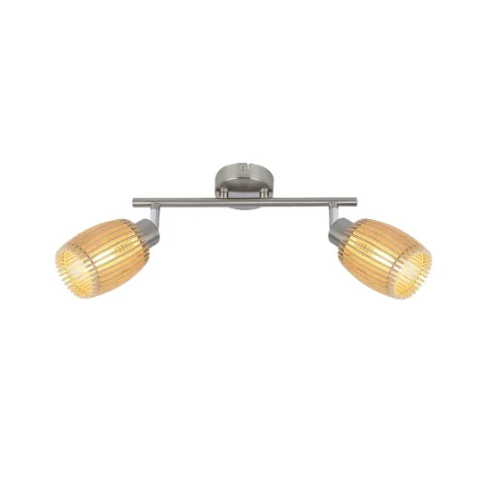 Klausen Blind AP2 nikkel mennyezeti lámpa (KL162001) E14 2 izzós IP20