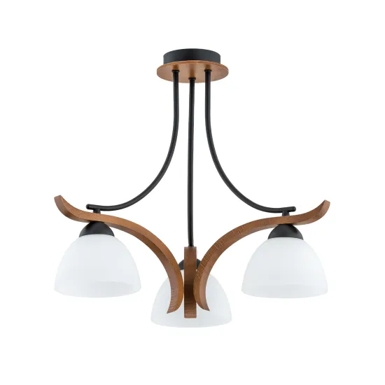 Klausen Bran 3 barna-fekete csillár (KL103014) E27 3 izzós IP20