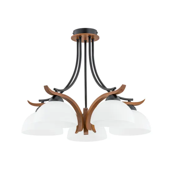 Klausen Bran 5 barna-fekete csillár (KL105007) E27 5 izzós IP20