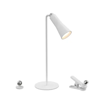 Klausen Bright fehér LED asztali/csiptetős/fali lámpa (KL148016) LED 1 izzós IP20