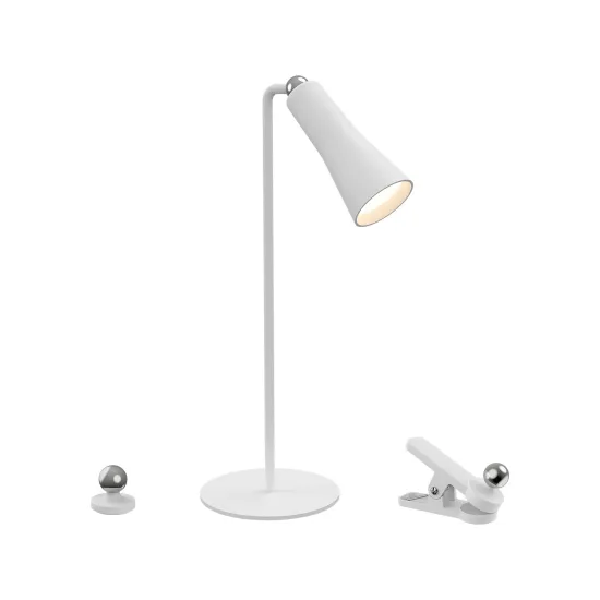 Klausen Bright fehér LED asztali/csiptetős/fali lámpa (KL148016) LED 1 izzós IP20