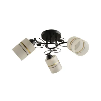 Klausen Certis PL3 fekete mennyezeti lámpa (KL100044) E27 3 izzós IP20