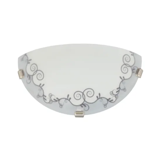 Klausen Cezar D300/2 fehér-szürke fali lámpa (KL6022) E27 1 izzós IP20