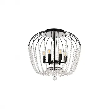 Klausen Chic PL6 fekete mennyezeti lámpa (KL100079) E14 6 izzós IP20