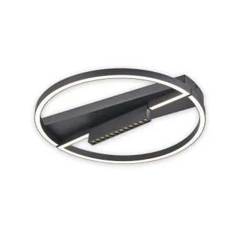 Klausen Core R fekete LED mennyezeti lámpa (KL151092) LED 1 izzós IP20