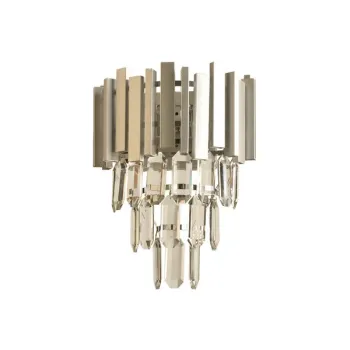 Klausen Discret AP2 ezüst fali lámpa (KL101048) E14 2 izzós IP20