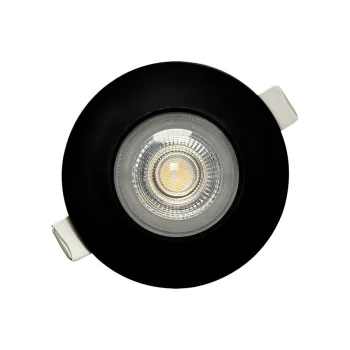 Klausen Down B fekete fürdőszobai LED mennyezeti spotlámpa (KL171004) LED 1 izzós IP44