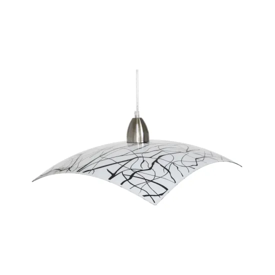 Klausen Elysia 300/S fehér-fekete függesztett lámpa (KL5839) E27 1 izzós IP20