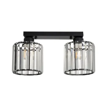 Klausen Esra PL2 fekete mennyezeti lámpa (KL151104) E27 2 izzós IP20